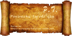 Povinszky Tarzícia névjegykártya